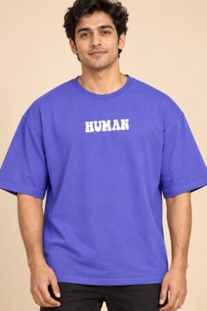 HUMAN After All Drop Shoulder T-Shirt – Royal Blue