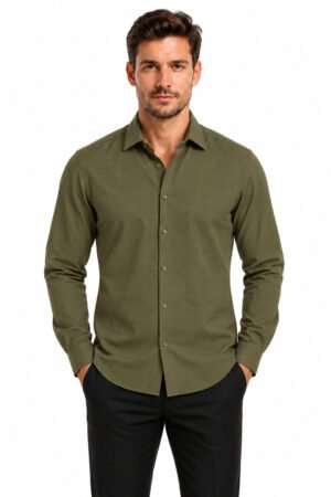 Classic Formal Shirt – Olive Green