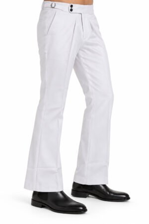 Bootcut Formal Trousers – White