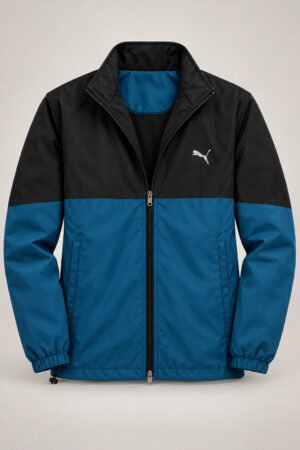Premium Jacket – Black / Teal Blue