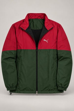 Premium Jacket – Red / Bottle Green