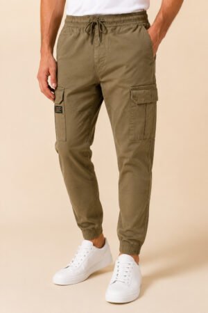 Premium Cargo Joggers – Khaki