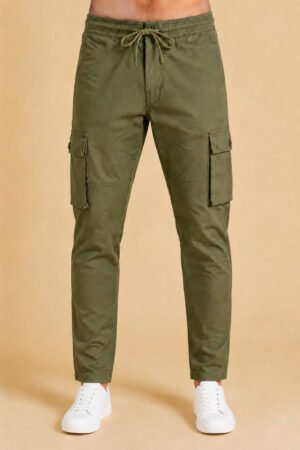 Premium Cargo Pants – Olive Green