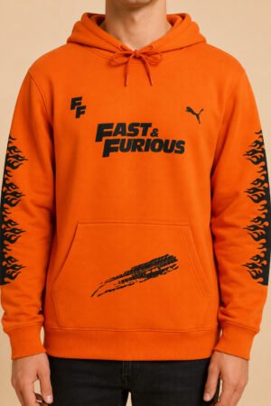 PUMA x Fast & Furious Graphic Hoodie – Orange