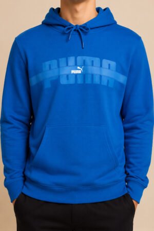 PUMA Wordmark Hoodie – Royal Blue