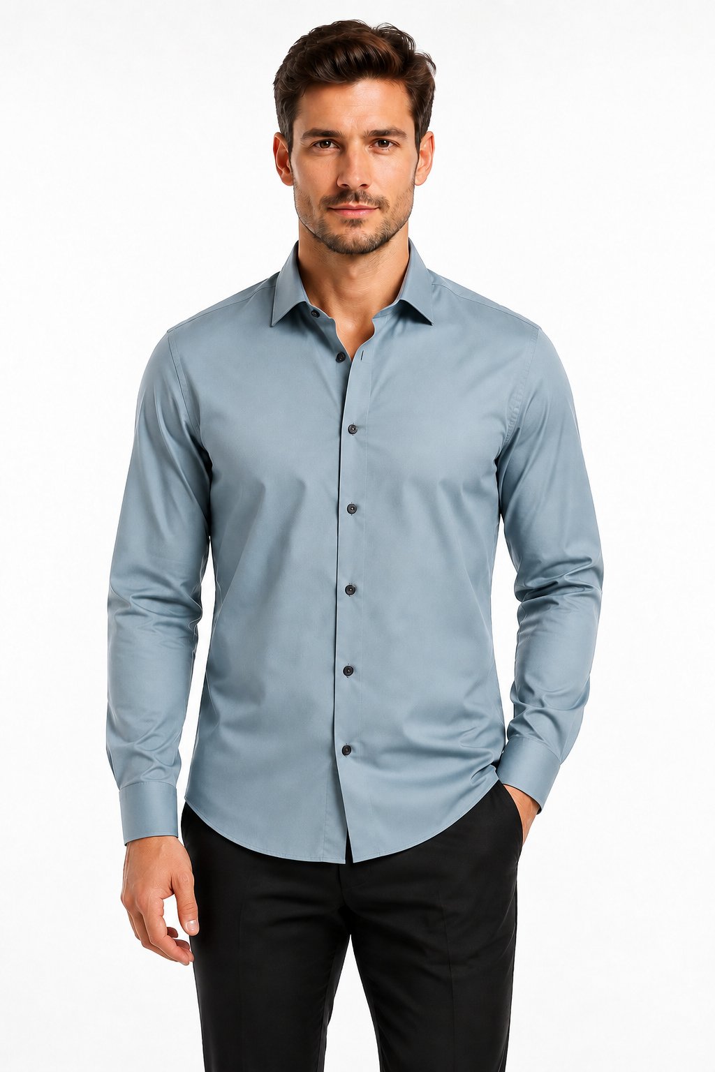 Steel blue shirt